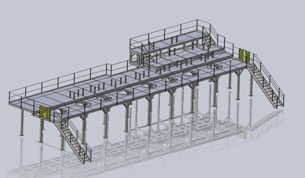 Large sanitary processing system model