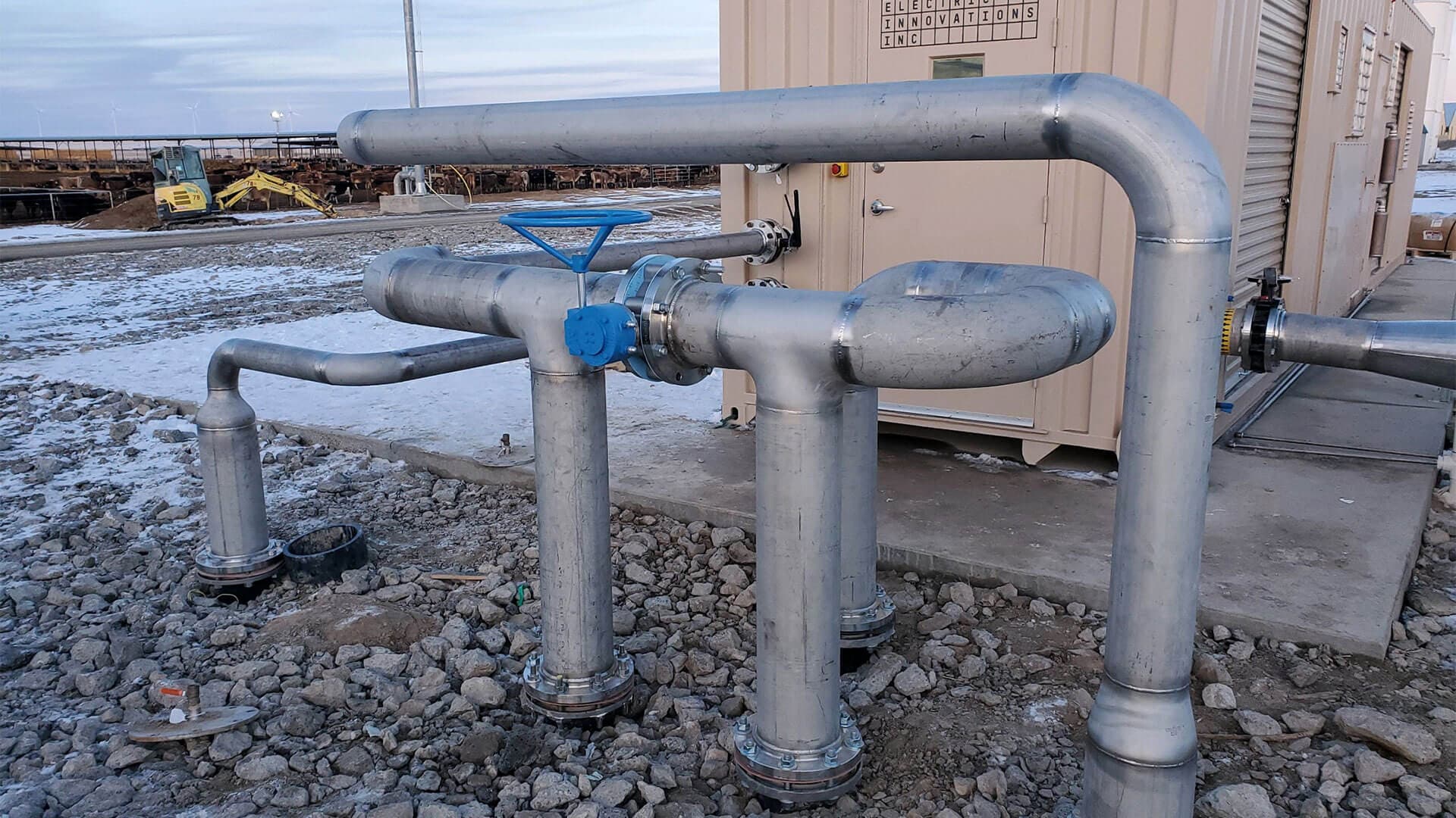 Sanitary stainless piping installed by Goff Welding